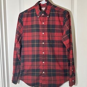 J. Crew Broken In Oxford‎ Vintage Red Plaid shirt Women’s XS